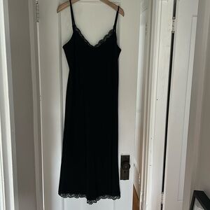Black slip dress